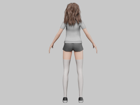 Sweet cute Woman V34404 Modèle 3D