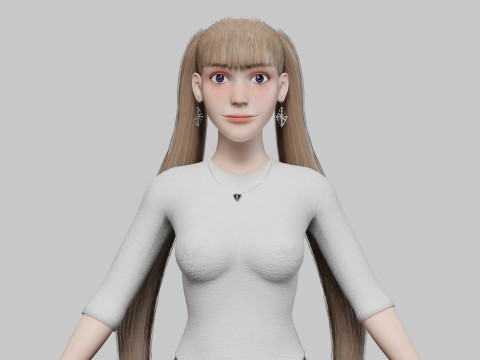 Sweet Pretty Woman V27733 3D Model