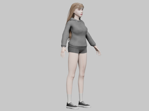 Teen cute Woman V36372 Modèle 3D