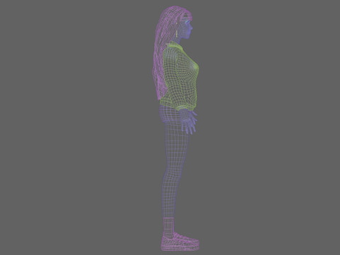 Teen cute Woman V36372 Modèle 3D