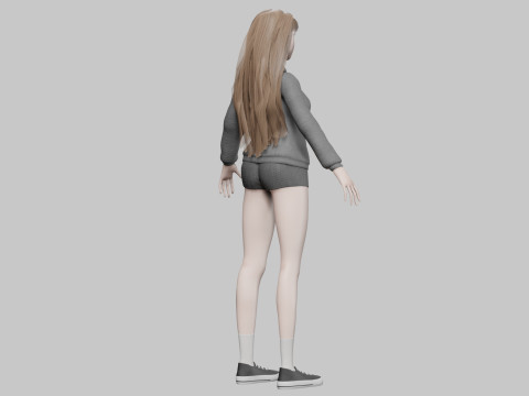 Teen cute Woman V36372 Modèle 3D