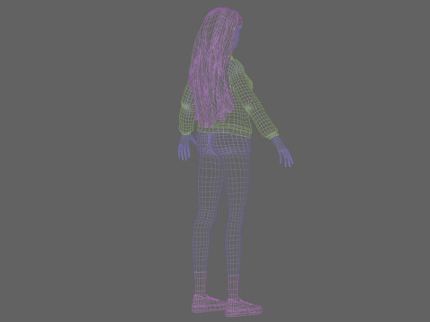 Teen cute Woman V36372 Modèle 3D