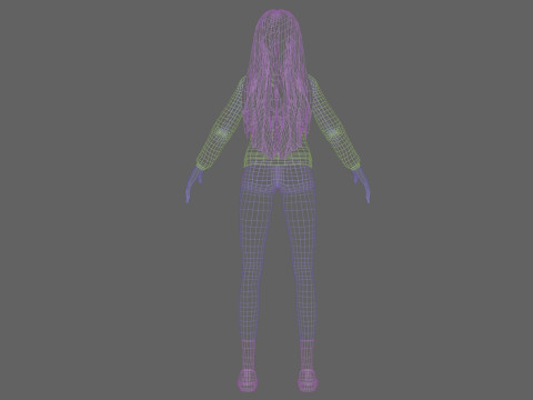 Teen cute Woman V36372 Modèle 3D