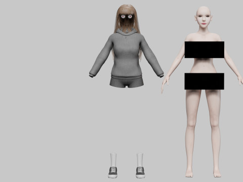 Teen cute Woman V36372 Modèle 3D