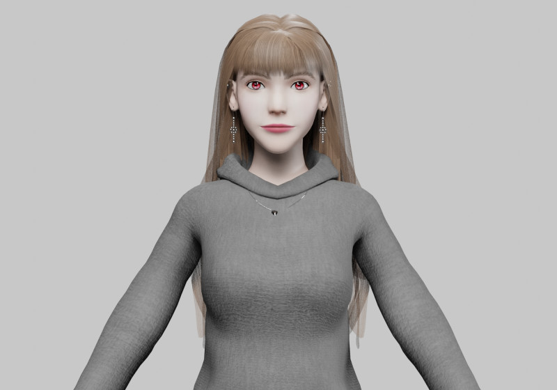 Teen cute Woman V36372 Modèle 3D .c4d .max .obj .3ds .fbx .stl .blend 