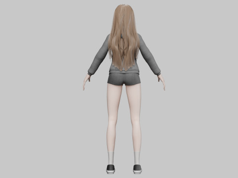 Teen cute Woman V36372 Modèle 3D