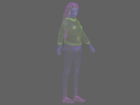 Teen cute Woman V36372 Modèle 3D