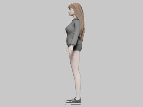 Teen cute Woman V36372 Modèle 3D