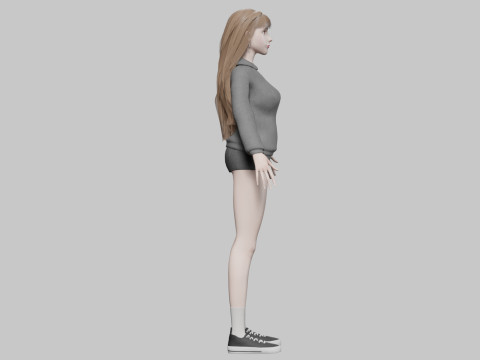 Teen cute Woman V36372 Modèle 3D