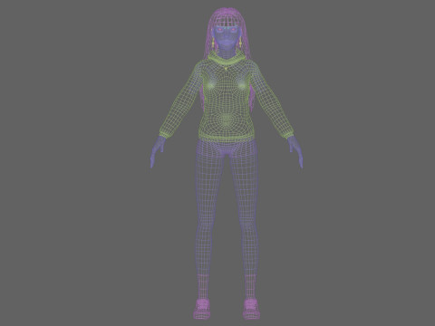 Teen cute Woman V36372 Modèle 3D