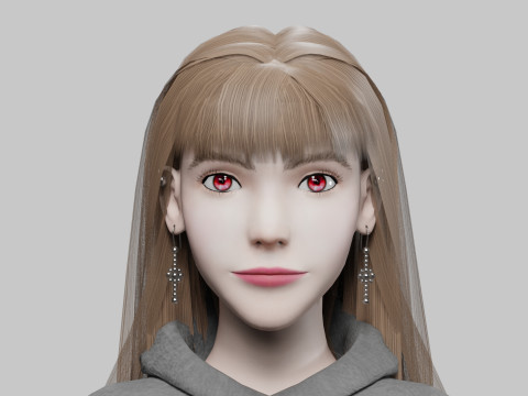 Teen cute Woman V36372 Modèle 3D