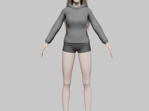 Teen cute Woman V36372 Modèle 3D