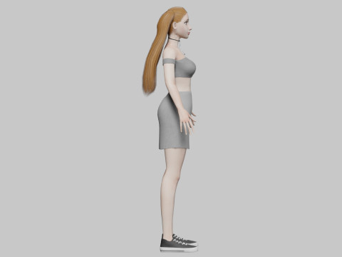 Teen Pretty Woman V25164 3D Model