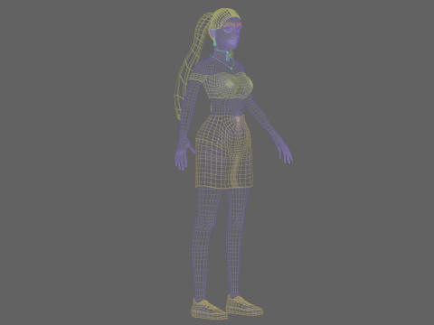 Teen Pretty Woman V25164 3D Model