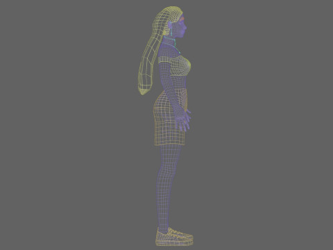 Teen Pretty Woman V25164 3D Model