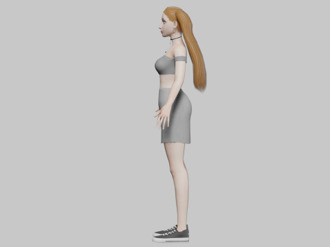 Teen Pretty Woman V25164 3D Model