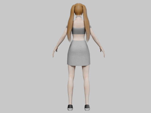 Teen Pretty Woman V25164 3D Model