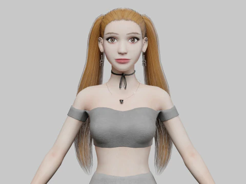 少女俏佳人 V25164 3D 模型