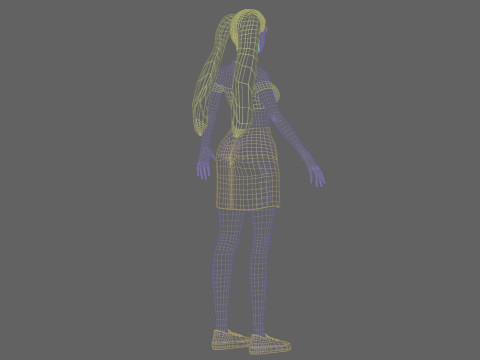 Teen Pretty Woman V25164 3D Model