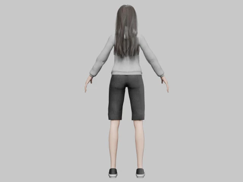 Young cute Woman V33697 3D Model