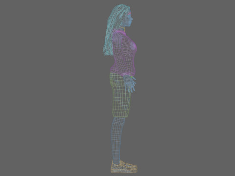 Young cute Woman V33697 Modelo 3D