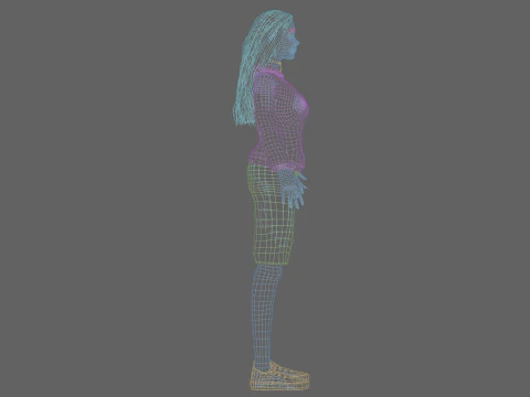 Young cute Woman V33697 3D Model