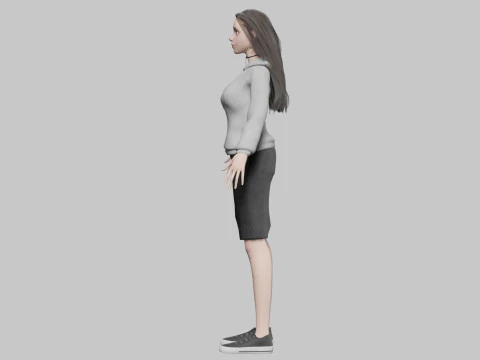 Young cute Woman V33697 3D Model