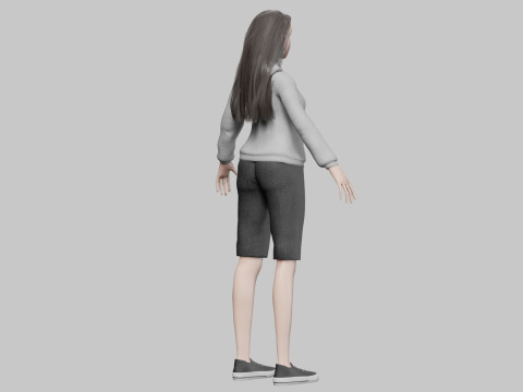 Young cute Woman V33697 Modelo 3D