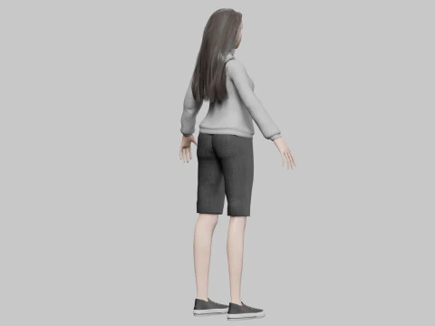 Young cute Woman V33697 3D Model