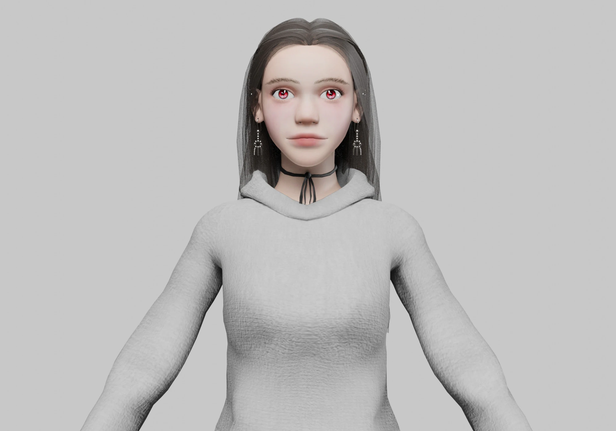Young cute Woman V33697 3D Model .c4d .max .obj .3ds .fbx .stl .blend 