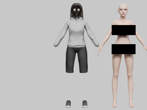 Young cute Woman V33697 Modelo 3D