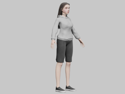 Young cute Woman V33697 Modelo 3D