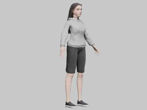 Young cute Woman V33697 3D Model