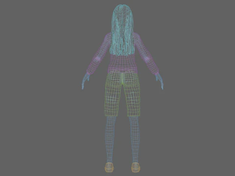 Young cute Woman V33697 3D Model