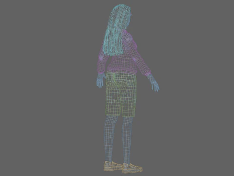 Young cute Woman V33697 3D Model
