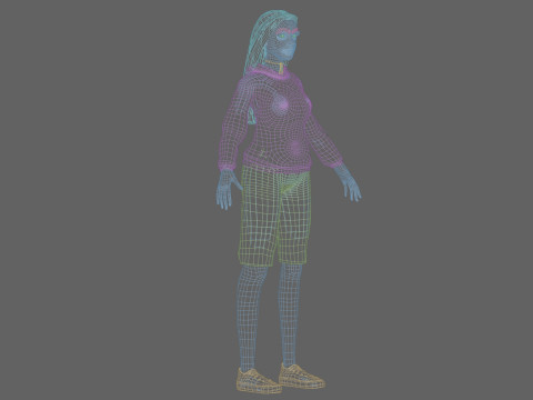 Young cute Woman V33697 Modelo 3D