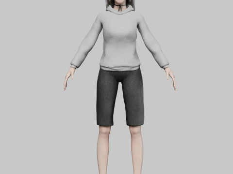 Young cute Woman V33697 3D Model