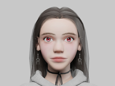 Young cute Woman V33697 Modelo 3D