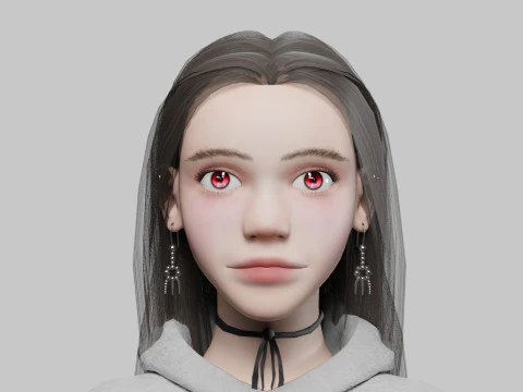 Young cute Woman V33697 3D Model