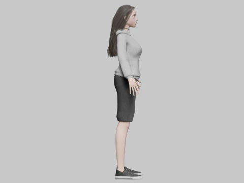 Young cute Woman V33697 3D Model