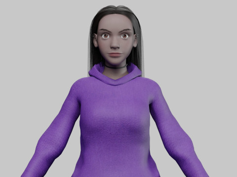 Basic Beautiful woman V29756 3D Model
