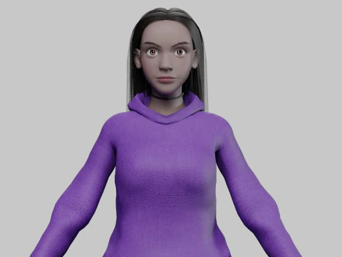 Mulher bonita b&aacute;sica V29756 Modelo 3D