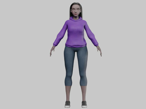 Basic Beautiful woman V29756 3D Model