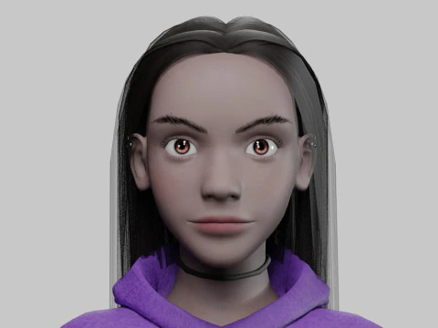 Basic Beautiful woman V29756 3D Model