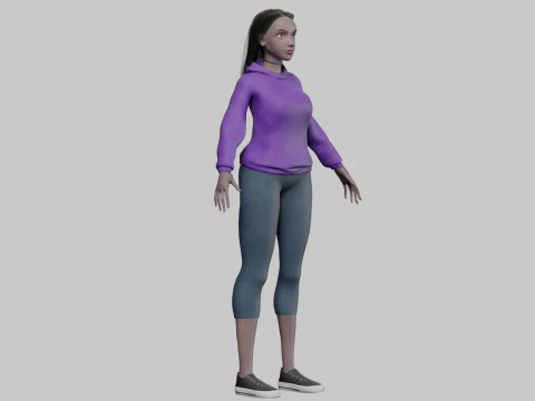 Basic Beautiful woman V29756 3D Model