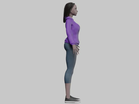 Basic Beautiful woman V29756 3D Model