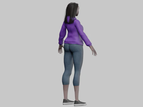 Basic Beautiful woman V29756 3D Model