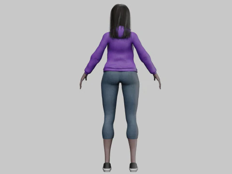 Basic Beautiful woman V29756 3D Model