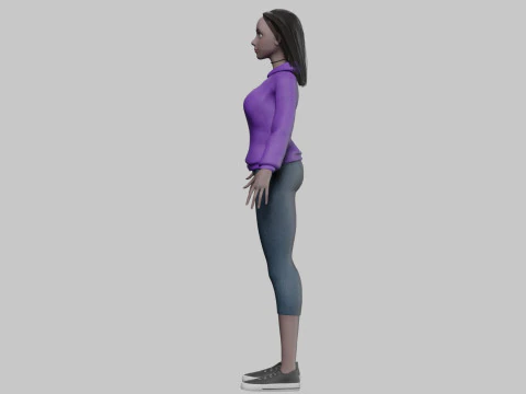Basic Beautiful woman V29756 3D Model