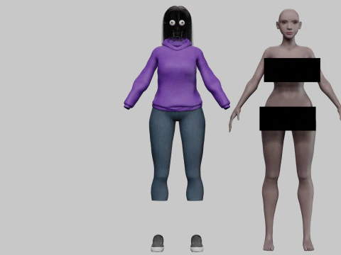 Basic Beautiful woman V29756 3D Model